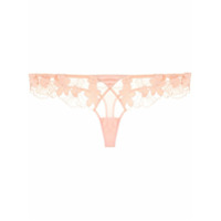 Fleur Du Mal floral embroidery slips - Neutro