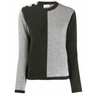 GANNI Suéter color block - Cinza