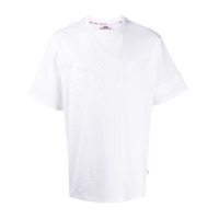 Gcds Camiseta com logo bordado - Branco