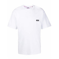 Gcds Camiseta decote careca com logo - Branco