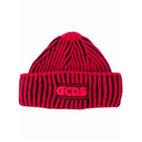 Gcds Gorro de tricô canelado - Vermelho