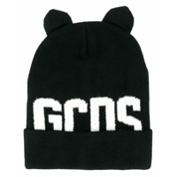 Gcds Gorro de tricô com logo - Preto