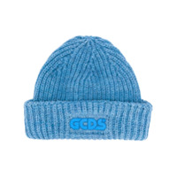 Gcds Gorro de tricô pesado com logo - Azul