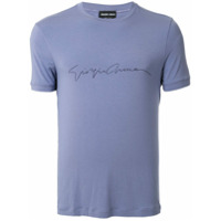 Giorgio Armani Camiseta com logo - Roxo