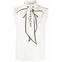 Givenchy Blusa sem mangas com logo - Branco