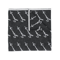 Givenchy Cachecol com logo corrido - Preto