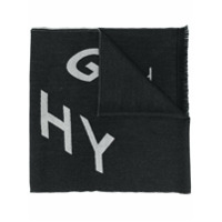 Givenchy Cachecol jacquard com logo - Preto