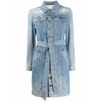 Givenchy Chemise jeans com destroyed - Azul