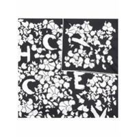 Givenchy Echarpe floral com logo - Preto