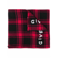 Givenchy Echarpe xadrez com logo - Vermelho