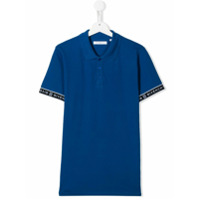 Givenchy Kids Camisa polo com logo - Azul