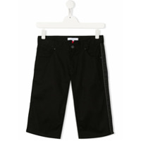 Givenchy Kids Short jeans com logo - Preto