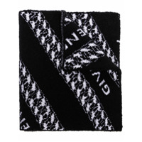 Givenchy logo-print wool scarf - Preto