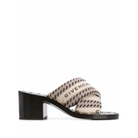 Givenchy Sandália slip-on com logo - Marrom