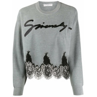 Givenchy Suéter com renda - Cinza