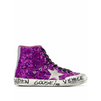 Golden Goose Tênis Venice com paetês - Roxo