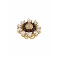 Goossens Anel Perle Baroque floral - Branco