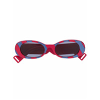 Gucci Eyewear Óculos de sol oval - Vermelho