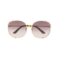 Gucci Eyewear Óculos de sol redondo - Dourado