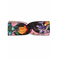 Gucci Headband com estampa 'Flora Snake' - Preto