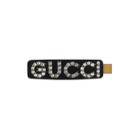 Gucci Slide com aplicação de logo - Preto
