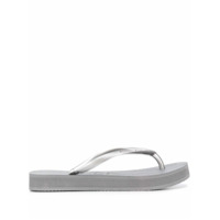 Havaianas Chinelo flatform com logo - Cinza