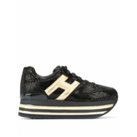 Hogan Maxi H222 leather sneakers - Preto