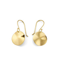 IPPOLITA Par de brincos Wavy Disc - Gold