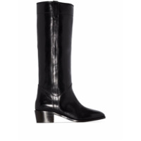 Isabel Marant Bota Mewis de couro - Preto