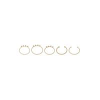 Isabel Marant delicate ring set - Metálico