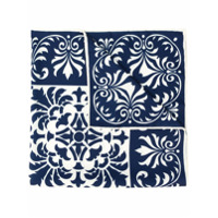 Jejia tile-print two-tone scarf - Azul