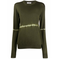 Jil Sander Suéter tie-dye com listra - Verde