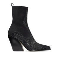 Jimmy Choo Bota com brilho - Preto