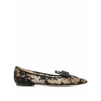 Jimmy Choo Gala lace ballerina shoes - Preto