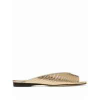 Jimmy Choo Sandália flat Jynx - Dourado