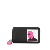 Karl Lagerfeld logo plaque wallet - Preto