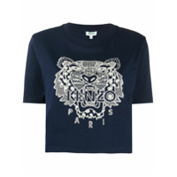 Kenzo Camiseta com bordado de tigre - Azul