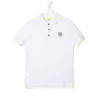 Kenzo Kids Camisa polo com logo - Branco