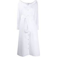 Kenzo Vestido midi branco com amarração