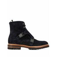 Kiton front buckle ankle boots - Azul