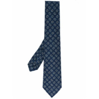 Kiton Gravata com padronagem corrida - Azul