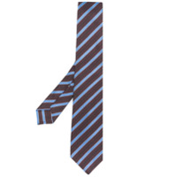 Kiton striped tie - Marrom
