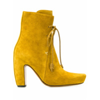 LANVIN Ankle boot com cadarço - Amarelo