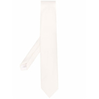 Lardini Gravata texturizada de seda - Branco