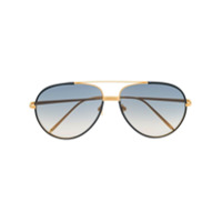 Linda Farrow aviator sunglasses - Dourado