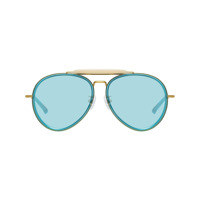 Linda Farrow Óculos de sol aviador - Azul
