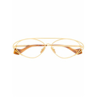 LOEWE Armação de óculos oval - Dourado