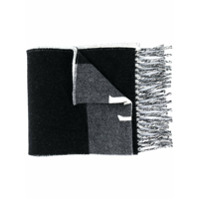 LOEWE Echarpe com listra e logo - Preto