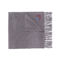 LOEWE embroidered Anagram scarf - Cinza