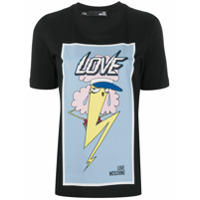 Love Moschino Camiseta com estampa - Preto